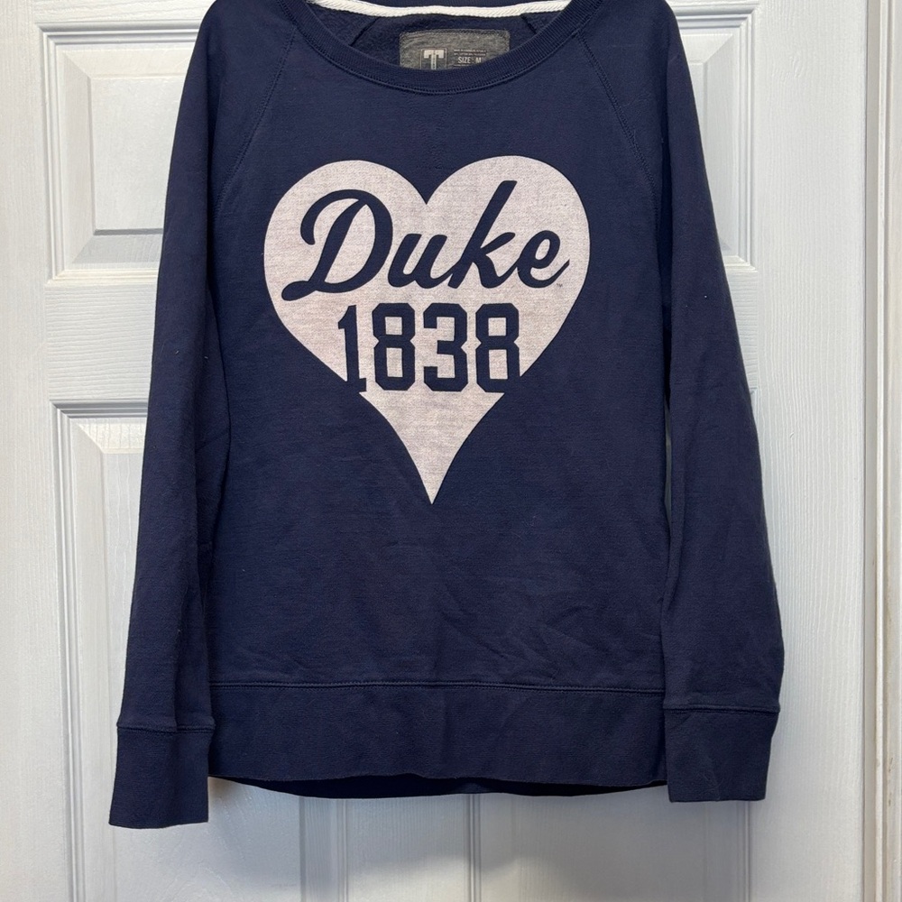 Duke Blue Devils Heart Crew Neck Sweatshirt